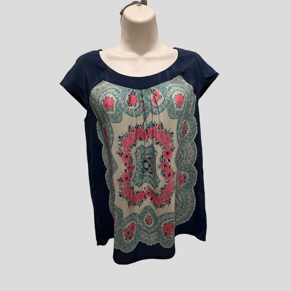 Moulinette Soeurs tops by Anthropologie 100% silk blouse size XS